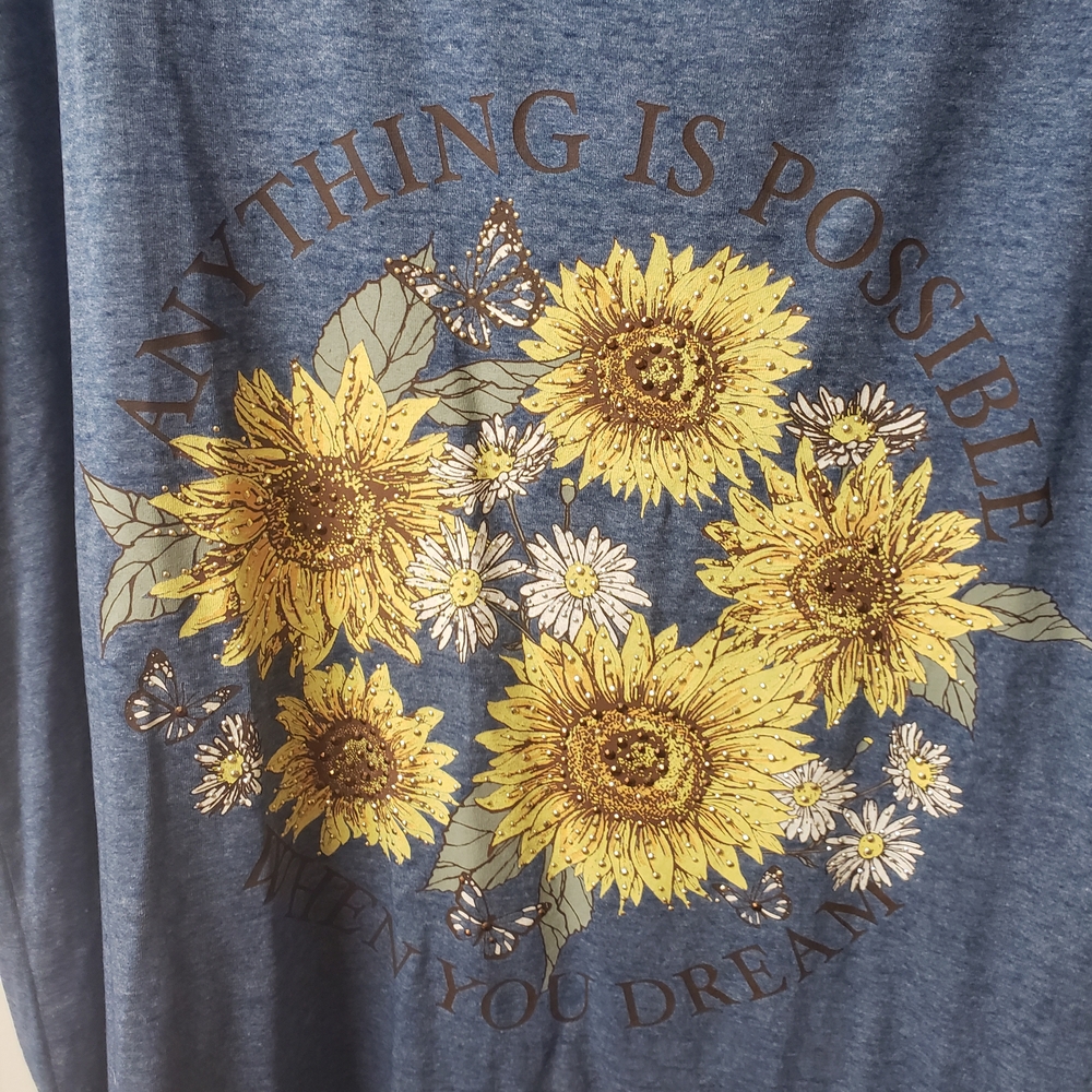 Vibrant Blue and Yellow Short Sleeve Tee - Picture 2 of 3